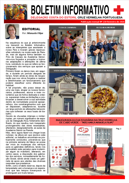 Capa Boletim Informativo 130 fevereiro 2026